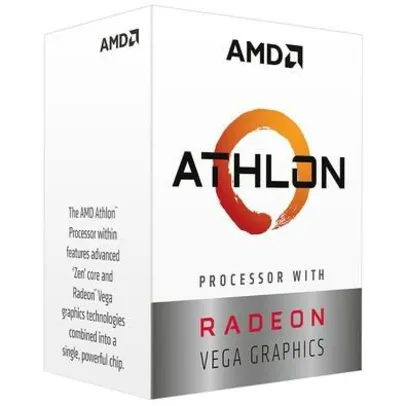Processador AMD Athlon 3000G 3.5GHz, 2-Cores, 4-Threads, 4Mb Cache, AM4 | R$325