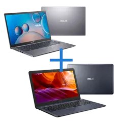 Notebook ASUS M515DA-EJ533T Cinza Escuro + Notebook ASUS VivoBook X543MA-GQ1300T Cinza Escuro | R$4.409