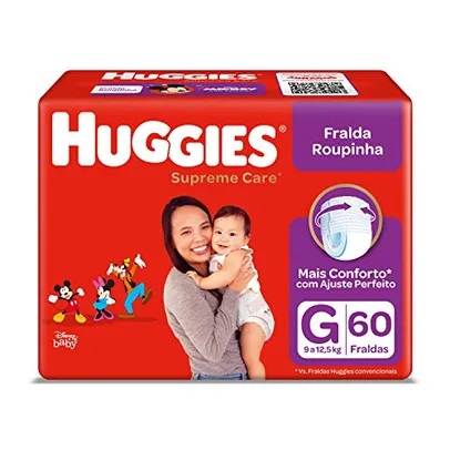 Fralda Huggies Roupinha Supreme Care G 60 Unidades | R$59