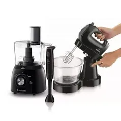 Kit Gourmet Philips Processador + Batedeira + Mixer