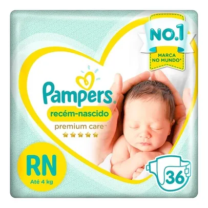 Fralda Pampers Recém-Nascido Premium Care RN - 144 Unidades