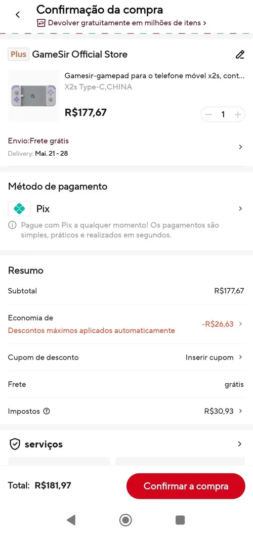 Imagem na descrição da promoção