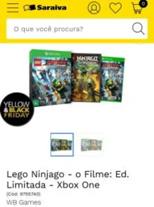 [Game + DVD] Xbox One - Lego Ninjago - o Filme: Ed. Limitada