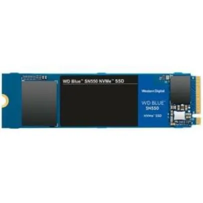 SSD WD Blue SN550, 1TB, M.2, PCIe, NVMe, Leituras: 2400Mb/s e Gravações: 1950Mb/s - WDS100T2B0C | R$800