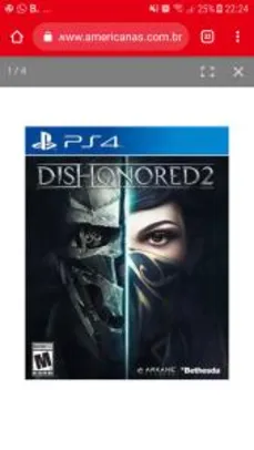 Dishonored 2 - PS4 por R$ 40