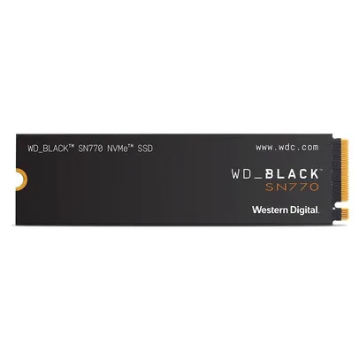 [Com Cashback Pelando 404R$] SSD 1 TB WD Black SN770, M.2, PCIe Gen4x4, NVMe, Leitura: 5150MB/s e Gravação: 4900MB/s - WDS100T3X0E