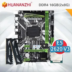 Placa-mãe HUANANZHI X99 XEON E5 2620 V3 2*8G DDR4 2666 NON ECC 