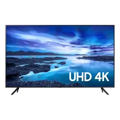 Smart TV Samsung UHD Processador Crystal 4K 43AU7700 Tela sem limites Controle Único (12x 1.784.15)