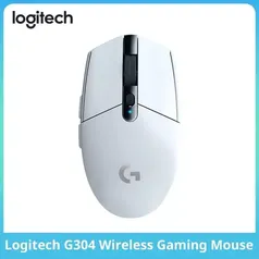 Mouse Gamer Logitech G304 com 6 botões programáveis - 12.000DPI, Branco