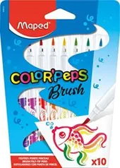 Caneta Hidrográfica Brush Color Peps Maped 10 cores - BRUSHPEN lettering