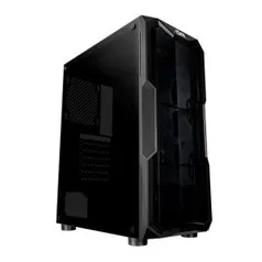 GABINETE GAMER AIGO AQUARIUS PRETO LATERAL ACRILICO - R$210