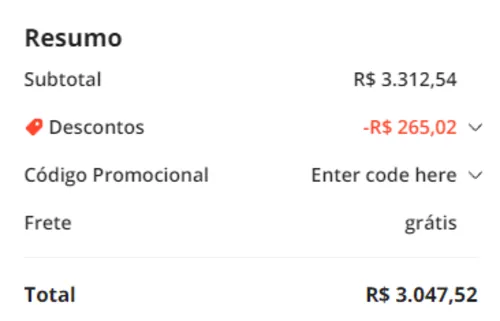 Imagem na descrição da promoção