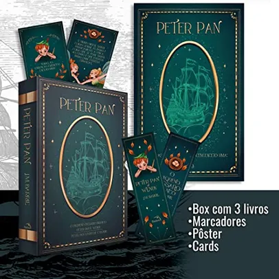 [Prime] Box Peter Pan: 3 livros + pôster + marcadores e Cards | Capa comum