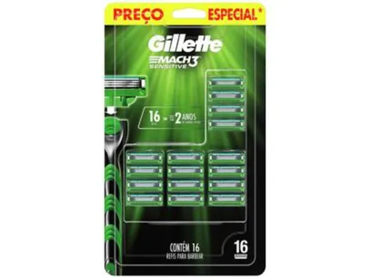 Carga para Aparelho de Barbear Gillette - Mach3 Sensitive 16 Cargas