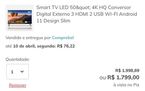 Imagem na descrição da promoção