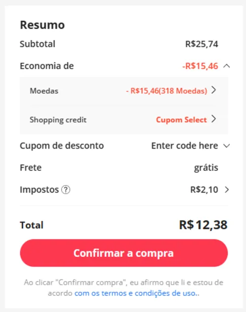 Imagem na descrição da promoção