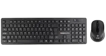 Combo Wireless Teclado 104 teclas e mouse 4 botões 1600Dpi, Kross Elegance, Preto - KE-KM558