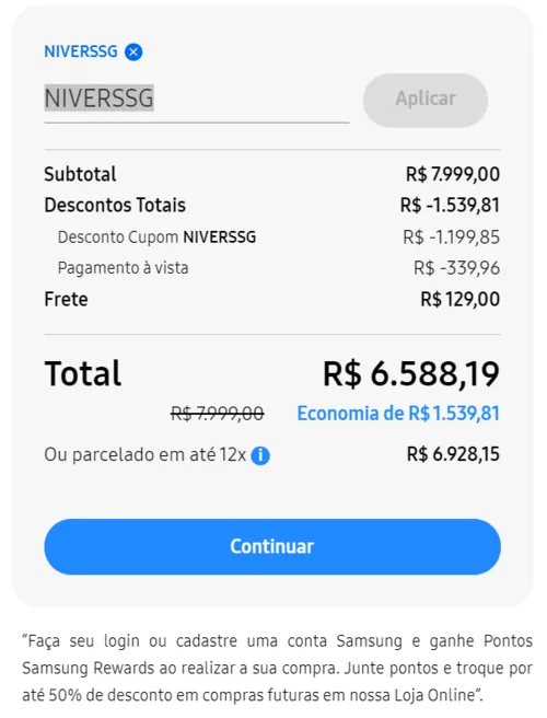 Imagem na descrição da promoção