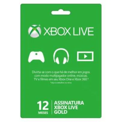 Xbox Live Gold - 12 meses