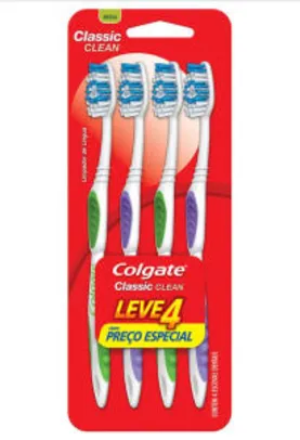 [PRIME|RECORRÊNCIA]Escova Dental Colgate Classic Clean | 4 Unidades | R$5