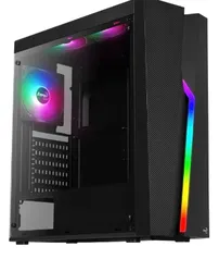 Gabinete Gamer Aerocool Bolt RGB, Mid Tower, Acrílico, Black, 67990, Sem Fonte, Com 4 Fans