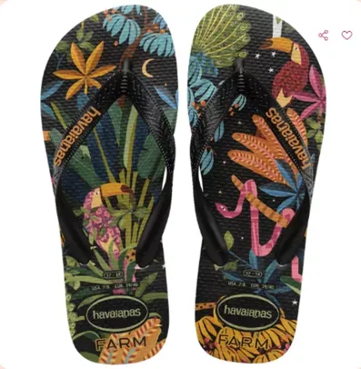 Chinelo Havaianas Farm Floresta Surreal