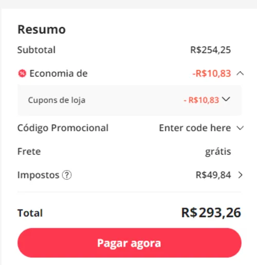 Imagem na descrição da promoção