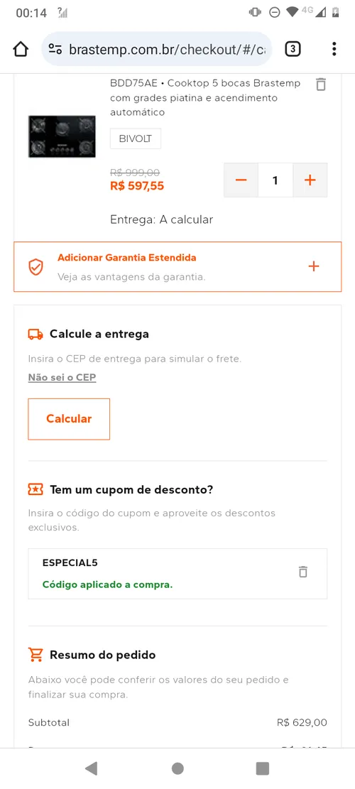 Imagem na descrição da promoção