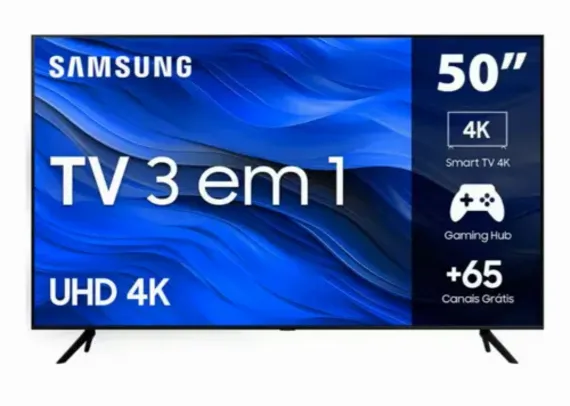 [REEMBALADO] Smart TV Samsung 50 Polegadas 4K UHD UN50CU7700GXZD