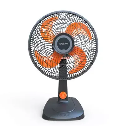 [CC AME] Ventilador de Mesa 30cm Mallory Elegance Grafite/Laranja