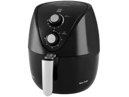 Fritadeira Elétrica sem Óleo/Air Fryer Mondial New Pratic AF-31 Preta 3,5L com Timer