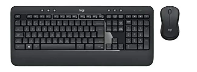 Combo Teclado e Mouse sem fio Logitech MK540 com Teclado com Apoio para as Mãos, Teclas de Mídia, US