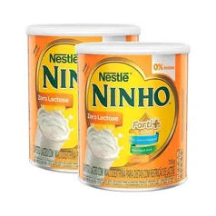 Ninho Zero Lactose Forti+ Lata 700g  - Kit com duas unidades