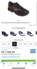 Magalupay: R$ 699,00 |Tênis Mizuno Wave Prophecy 9 Masculino