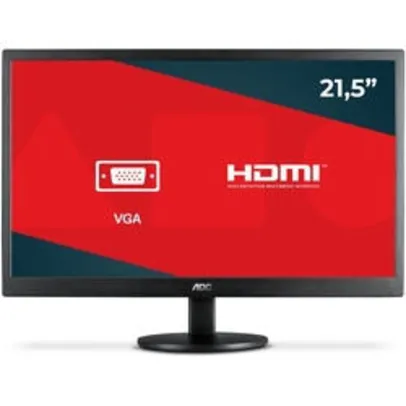 [CC SUB + AME = 470,16] Monitor AOC LED 23.6 Polegadas HDMI VGA M2470SWH2 R$550