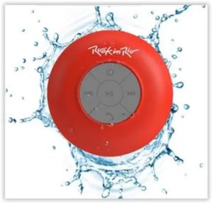 [Submarino]  Caixa Rock in Rio Acqua Bluetooth Resistente à Água Vermelho Aquarius por R$ 27