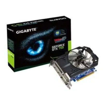 [Kabum] Placa de Vídeo VGA Gigabyte GeForce GTX750 1GB GDDR5 128 Bits 4K por  R$ 570