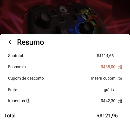 Imagem na descrição da promoção