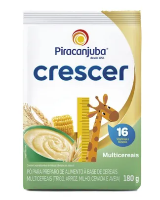 App + Cliente Ouro| Cereal Infantil Piracanjuba Crescer Multicereais 180g Pouch | R$1,99
