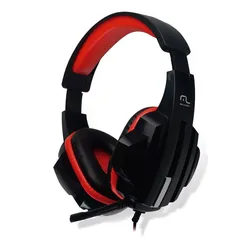 Headset Gamer Multi,  P2, PC,  Preto e Vermelho - PH120