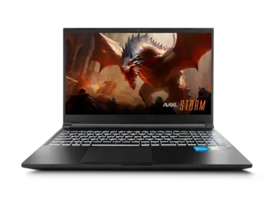 Notebook Avell Storm 450R Ryzen 7 7735HS - RTX 4050 6GB (140W) - Tela 15.6" - 165Hz - 100% sRGB - 8GB DDR5 - 512GB SSD - Sem SO 