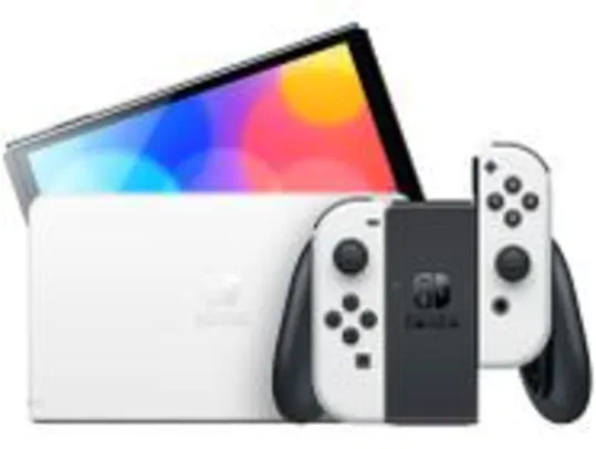 Nintendo Switch OLED 64G Branco 2 Controles