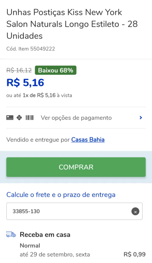 Imagem na descrição da promoção