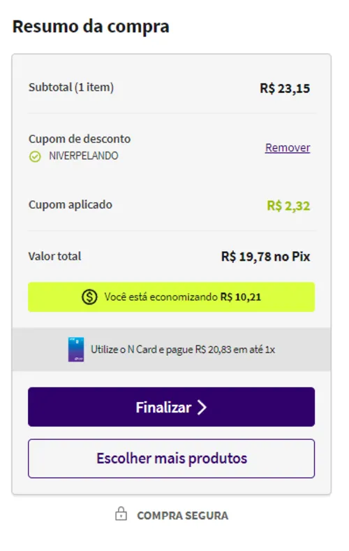 Imagem na descrição da promoção