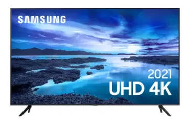 Smart TV Samsung UHD Processador Crystal 4K 60AU7700 Tela Sem Limites Visual Livre de Cabos 60" 60"