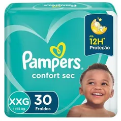 Fralda Pampers Confort Sec MEGA Descartável Tamanho XXG - 30 Unidades