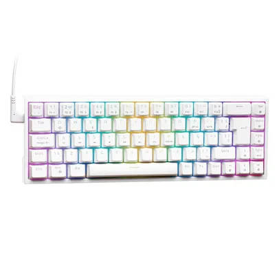 [APP]Teclado Mecânico Gamer Husky Gaming HailStorm, Branco, RGB, 65%, Switch  Gateron Red, ABNT2 