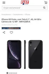 iPhone XR 64GB - R$3199