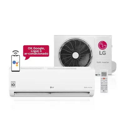 Ar Condicionado Split Hi Wall Inverter LG Dual Voice 9000 BTU/h Quente e Frio S4-W09WA51A - 220 Volt