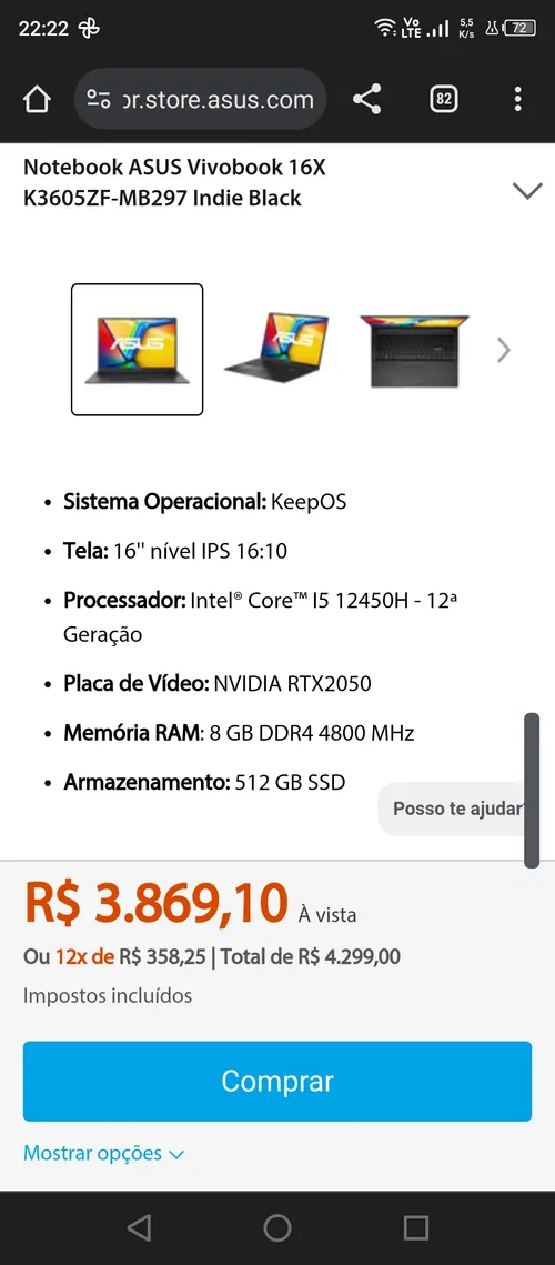 Imagem na descrição da promoção